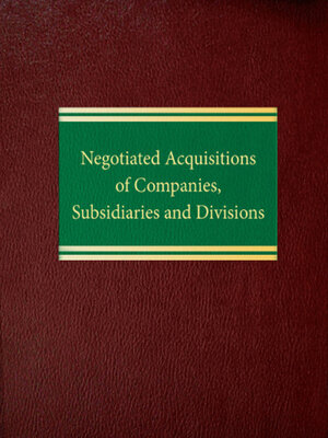 cover image of Negotiated Acquisitions of Companies, Subsidiaries and Divisions